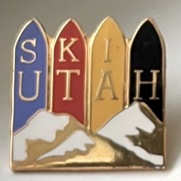 Vintage Utah Ski Snowbird and Salt Lake Winter Games 2002 Four Metal Enamel Pins - Picture 5 of 9